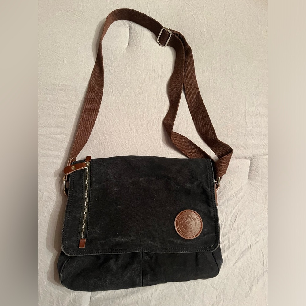 Augur Canvas messenger bag, navy blue